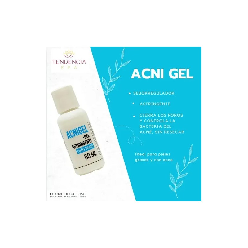 Acnigel 60 ml Control Grasa Libre Parabenos Piel Grasa Cosmedic
