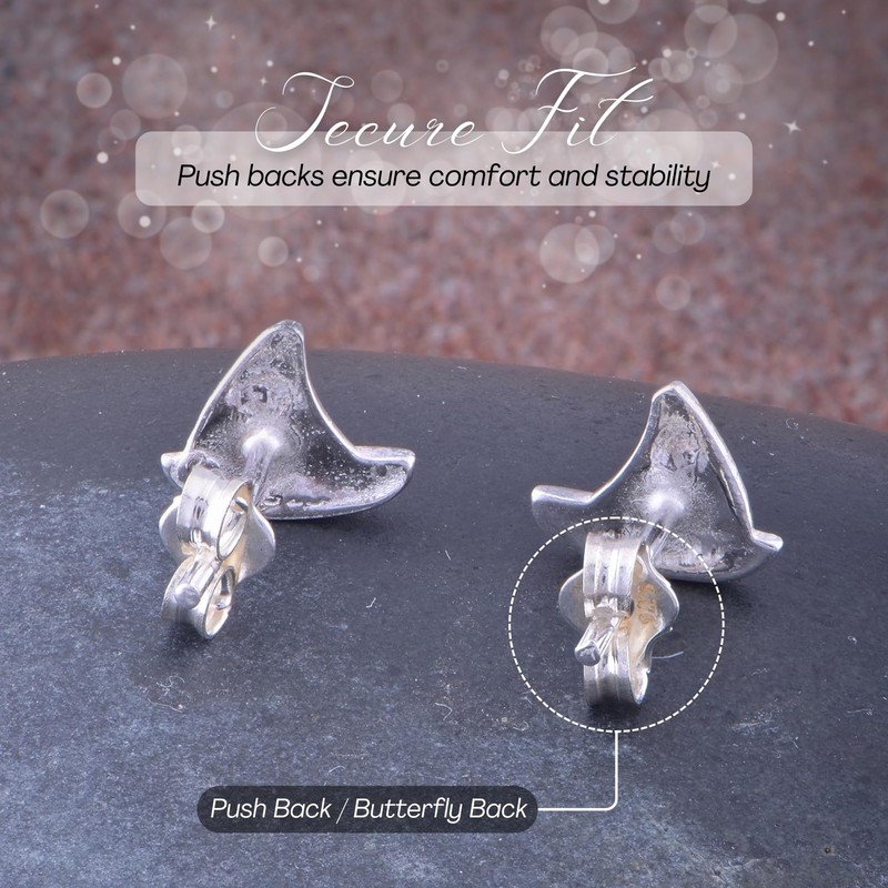 925 Sterling Silver Ladies Nautical Sailboat Stud Earrings Sail Boat