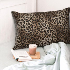DAFENA Brown Leopard Print Pillow Covers 12x20 Inch 2 Pcs Beige Animal Skin Cheetah Print Decor Throw Pillows Modern Outdoor Decoration Pillowcase Soft Cotton Cushion Cover for Couch Sofa Bed