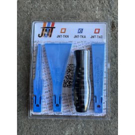 Jus N Tyme 7 Piece Set JNT-TKA Acrylic Scraper Kit; Removal Soft & Leathery Sealants; Blue