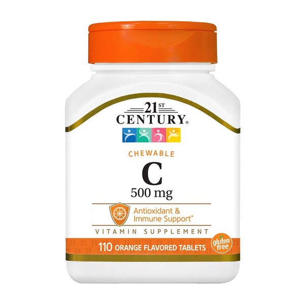 Chewable Vitamin C 500mg Orange Flavor, 110 Tablets / 츄어블 비타민 C 500mg 오렌지 맛, 110타블렛