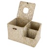 BTSKY Household Seagrass Facial Tissue Box With Two Side Storage