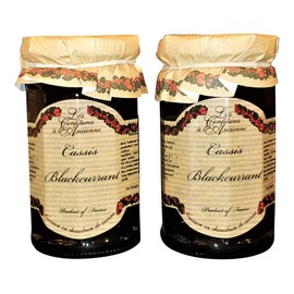 Set of 2 Jars, Les Confitures à la Ancienne - Cassis (Blackcurrant) French Preserves/Jam, 9.5 oz