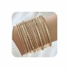 Yienate Boho Gold Bangle Bracelets Set Indian Bollywood Multi Bangles
