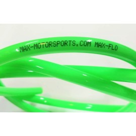 MAX-FLO 4' x 1/4" (6.4mm) ID NEON GREEN Fuel Line Gas Hose Motorcycle Bike ATV UTV