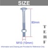 TERF® M10 X 80mm Cup Square Carriage Bolt and Nut