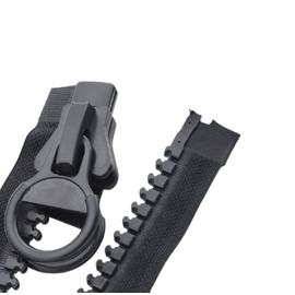 Zipper Double Sided Zipper Length 50-200cm Extra Large Resin Zipper with Slider Black Extra Large Zipper Double Sided Open DIY Handmade Sewing Jacket Noren Handmade Clothing Craft Repair Bag (Black