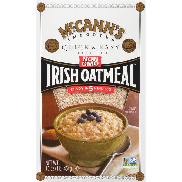 McCann's Irish Oatmeal, Quick & Easy Steel Cut Oats, 16 Ounce (Pack of 12)