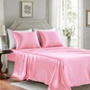 GOLAL Satin Sheets Queen Size - 4 Pieces Luxury Silky