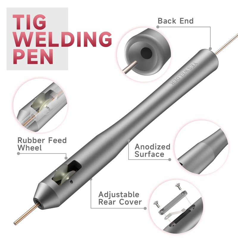 YESWELDER TIG Pen Finger Feeder Welding Rod Holder of 1/32''-1/8''