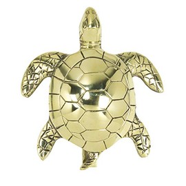 Large Solid Brass Sea Turtle Doorknocker