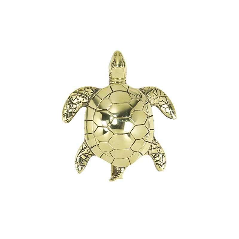 Large Solid Brass Sea Turtle Doorknocker
