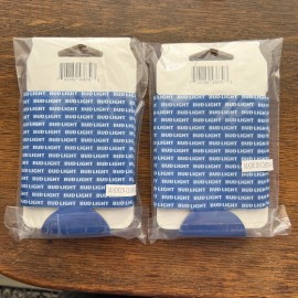 Budweiser Bud Light Beer Budweiser Can Koozie Holder Sleeve Collapsible Blue Lot of 4 NIP