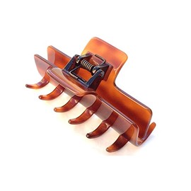 Wardani,Large tortoiseshell Rectangle Jaw clip Handmade in France (Tortoise)