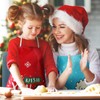Zhehao Christmas Kids Apron Children Xmas Cooking Aprons Holiday Santa