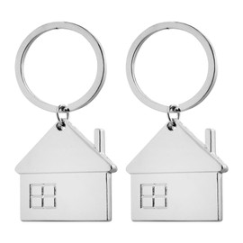 Gurfzcyuoo House Keyring, 2Pcs Home Keychain Zinc Alloy House Shaped Keyring, Matching Keyring New Home Housewarming Celebration Gifts for Friends Couples and Family