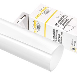 POLI-FLEX® TURBO® - Transferfolie für Textilien - Flexfolie zum Aufbügeln, Plotterfolie für DIY Shirts, weiß, 30,5cm x 122 cm