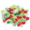 100pcs Christmas Acrylic Resin Flat Back Buttons for Card Making