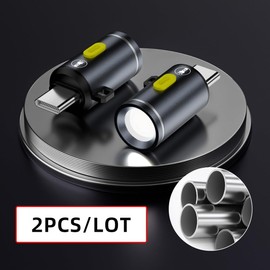 CY Adapter 2pcs/Set USB-C Type-C Male LED Light Interior Atmosphere Lighting for Outdoors Walking Cycling Phone Laptop Charger Night Lamp 210 Lumens