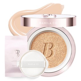 Banila Co. Covericious Ultimate White Cushion Foundation 14g + Refill 14g Set, 21 Rosé, 1 Piece / 바닐라코 커버리셔스 얼티밋 화이트 쿠션 파운데이션 14g + 리필 14g 세트, 21 로제, 1개