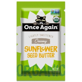 Once Again Organic Sunflower Butter Packets - Individual Sunflower Butter Packets for Snacks, Travel, Lunches - Single Serve Squeeze Packs - Vegan, Non-GMO, Gluten Free - 1.15 Ounce Packs, 10 Count