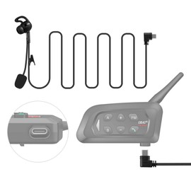 GaiRen USB Type C Right Ear Referee Earphone, Headset Earhook Earpiece Fit for Upgraded V6 V4 Soccer Football Coach Intercom Radio