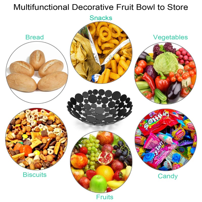 OwnMy Metal Fruit Bowl Basket Creative Table Centerpiece Fruit Stand