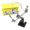 QWORK® Third Hand Magnifier with Clamps Adjustable 5x Magnification Designed