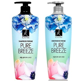 Elastine Perfumed Pure Breeze Shampoo & Conditioner Set | 600ml x 2 | Long-Lasting Floral Fragrance | Silky Hair Care for Women & Men | K-Beauty Hair Treatment