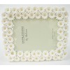 Impressions White Resin Chrysanthemum Photo Frame 6" x 8"