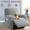 JIVINER Recliner Chair Covers, Jacquard 3 Piece Slipcovers for Recliner