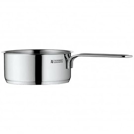 WMF Sauce Pan Ø 10 cm Approx. 0,5L Mini Stackable Pouring Rim Metal Lid Cromargan® Stainless Steel Brushed Suitable for All Stove Tops Including Induction Dishwasher-Safe