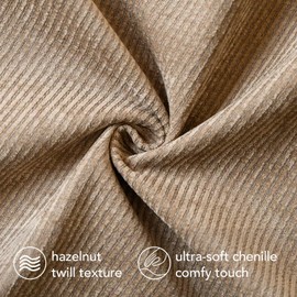 a moment Pack of 2 Decorative Chenille Throw Pillow Covers with Twill Cushion Covers for Sofa Living Room Couch Bed 12x20 Inch Dark Brown