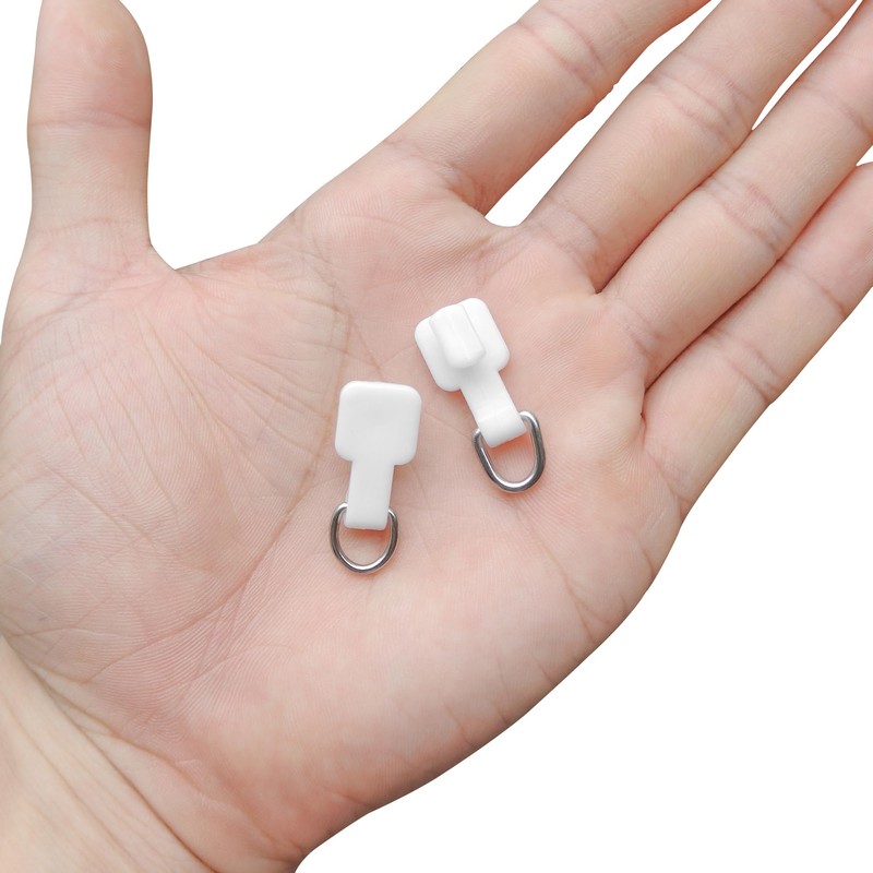 100 PCS White Curtain Track Rollers – Side-Mounted Plastic Curtain