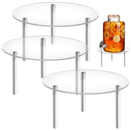 Homaisson Homaisson 3PCS Drink Dispenser Stand, Acrylic Beverage Dispenser Stand, Fit Max 7.87 Inch Diameter of Glass Drink Dispenser, Water Dispenser Stand for Parties, Weddings (3PCS)