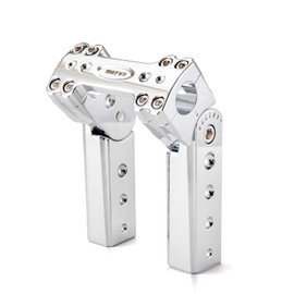 Mofun 6" Tall Adjustable Pullback Handlebar Riser, 1" Clamp Diameter, Compatible with Harley Softail Dyna Sportster 1200 883 Road King Road Glide with 1" Handlebar, Chrome