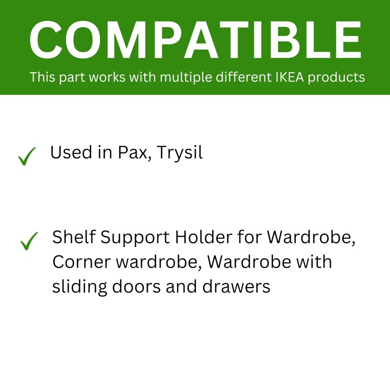 Spare Hardware Parts Pax Shelf Support Pins (IKEA Part #115344/101558