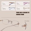 ZESAKER Rimless Bifocal Reading Glasses for Women Frameless Rectangle Bifocal
