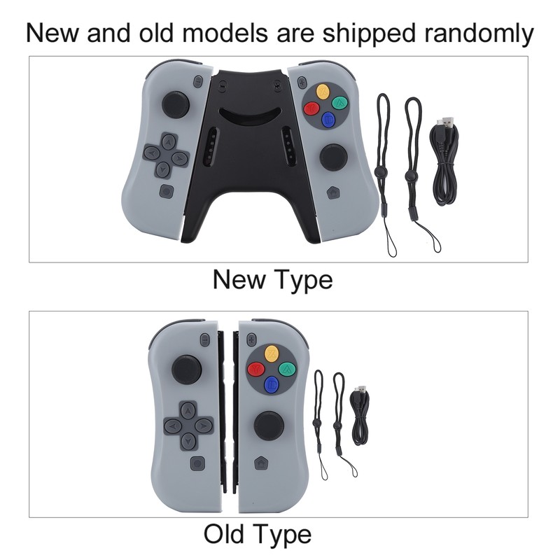 For Joycon Game Console Wireless Bluetooth Gamepad Right Left(gris foncé