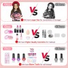 Hollyhi 59Pcs Kids Makeup Kit for Girl, Washable Play Makeup