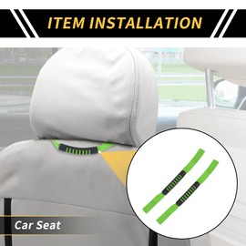 REPAIROCK 2 Pcs Headrest Grab Handles for Jeep Wrangler JL JLU JK JKU TJ LJ YJ 1995-2017 Car Rear Seat Back Headrest Grab Handle Oxford Cloth ABS Green