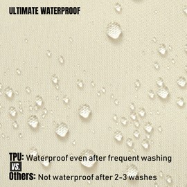 Ultimate Waterproof Fabric Shower Curtain or Liner, Breathable TPU & Machine Washable, Use for Bath Tub/Stall in Home and Hotel, Sand, 72"x72"