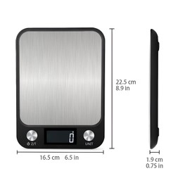 JONPHE Digital Kitchen Scale with LCD Display, Batteries Included, Perfect for Meal Prep, Cooking, and Baking, 7 Units with Tare Function