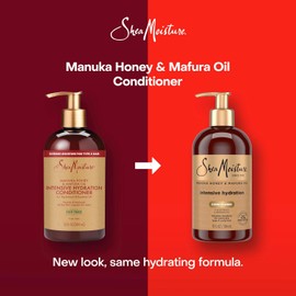 Shea Moisture - Acondicionador de Hidratación Intensiva con Miel de Manuka y Aceite de Mafura, 13 oz