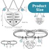 Benaewa 4 Pcs Best Friend Necklace and Bracelet, BFF Necklace