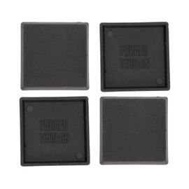 Forged Terrain 32mm Square Miniature Bases – Set of 75 for Tabletop Wargames & RPGs | Plain Black Plastic | 4mm Thick Logo Underside | Compatible with 32mm Scale Miniatures