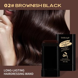 Hair Dyeing Comb, Disposable Hair Dyeing Pen, Waterresistant and Sweat-Proof, Easy to Apply Color, Portable and Fast.:_02#BROWNISH BLACK