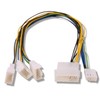 Fan Splitter 4 pin Molex > 3 Qty PWM headers 30cm Long Connect Multiple PWM Fans