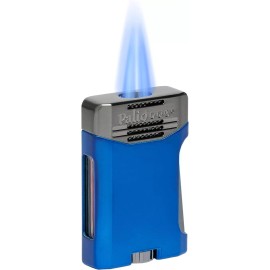 PALIO® Pro Line, Antares Double-Jet Torch Lighter. Side Squeeze Ignition, Blue