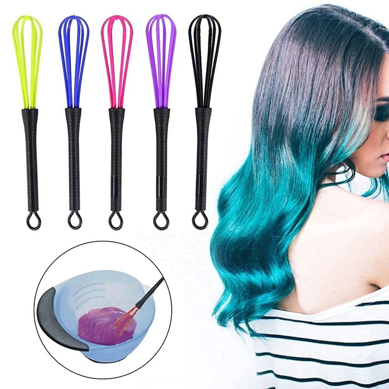 Kitchen Whisk, 5PCS Plastic Salon Hand Whisk Hair Color Dye